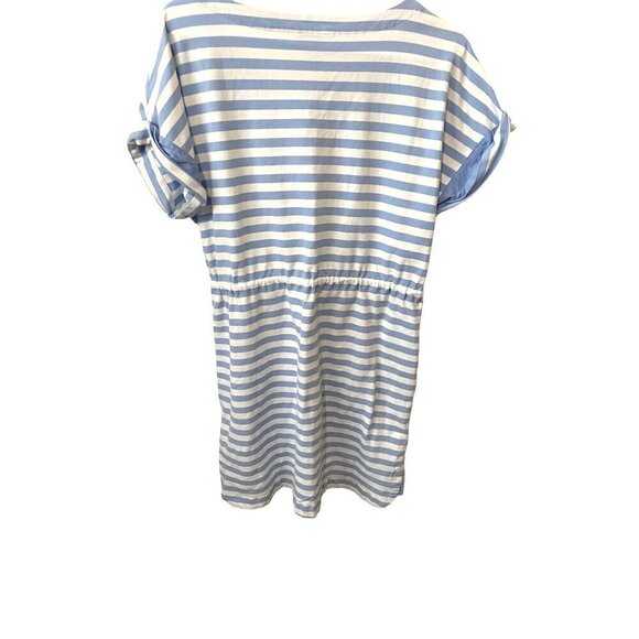 TOMMY BAHAMA Amira Striped Drawstring Mini Dress M Blue/White – Beach Day Causal - Picture 2 of 3